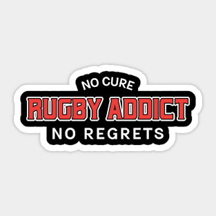 rugby addict Sticker